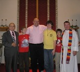 Joey and Chris received baptism. Matthew confirmed his baptism.